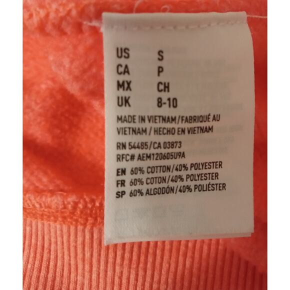 Y2K '14 American Eagle Outfitters Soft Hoodie Women’s Pullover Neon Pink SZ S - Picture 6 of 9